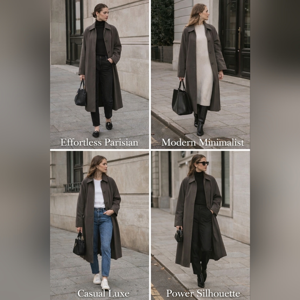 Womens Classic Dark Greige Limited Edition Trench Coat | Size 8